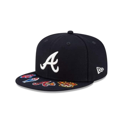 Atlanta Braves Gorra | New Era MLB Visor Hit 59fifty Fitted Cap Mexico - Azules